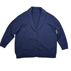 Bloomchic 18-20 Navy Black Cardigan Sweater Academia Cozy Soft Preppy